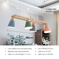 Suspension en fer nordique minimaliste en bois Macaron - Édition Scandinave