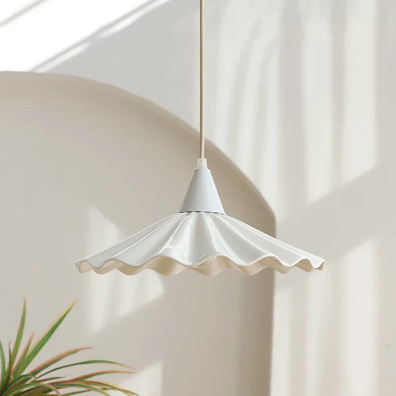 Suspension LED 30 cm Blanc: Design Japonais en Céramique