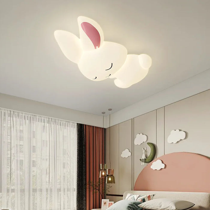 Plafonnier LED Lapin Blanc pour Chambre d'Enfant Princesses