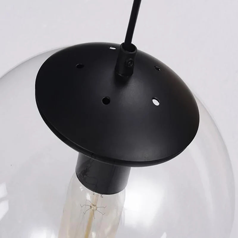 Suspension Globe en Verre Minimaliste Scandinave Moderne