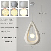 Nordique Suspension LED pour Salle à Manger - Collection Wabi Sabi