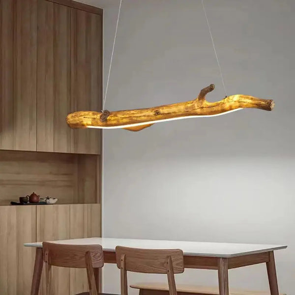 Lustre Branche d'Arbre Vintage en Résine avec LED pour une Décoration Intérieure Élégante