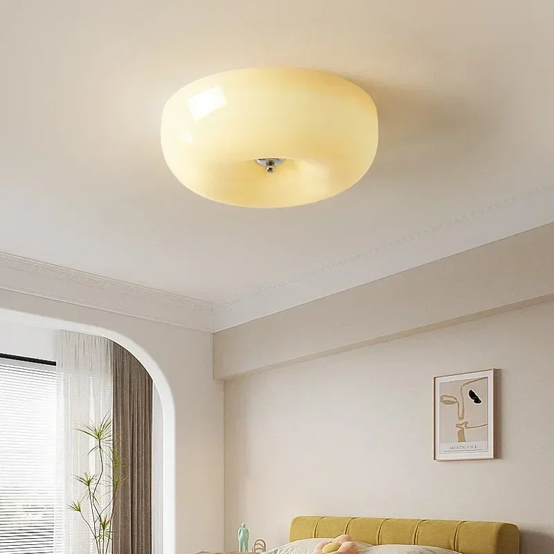 Plafonnier LED nordique minimaliste Blanc/Beige - Édition Limitée