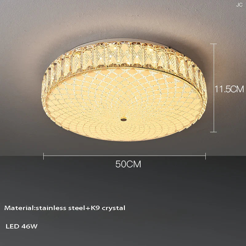 Plafonnier LED de luxe en cristal et design moderne - Édition 2024