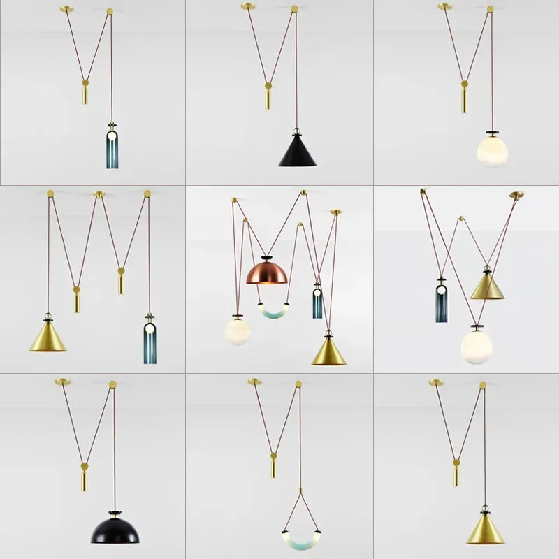 Suspension Design DIY Réglable Métal LED Décoratif