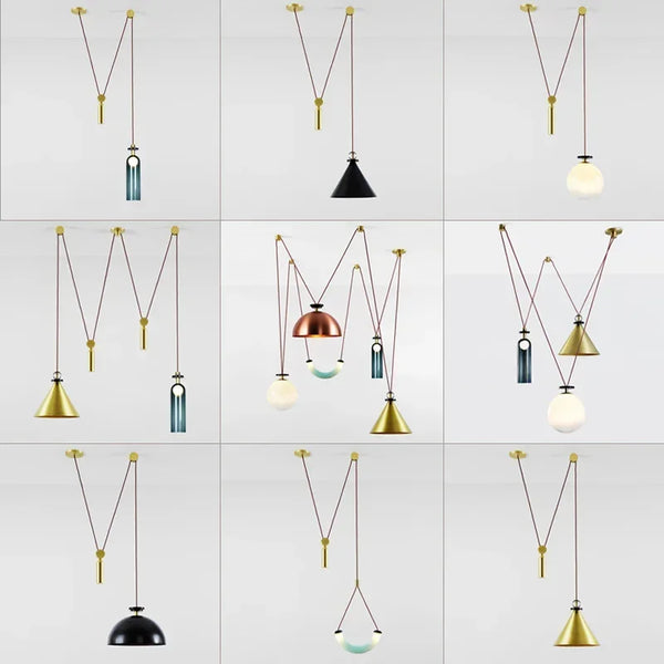 Suspension Design DIY Réglable Métal LED Décoratif