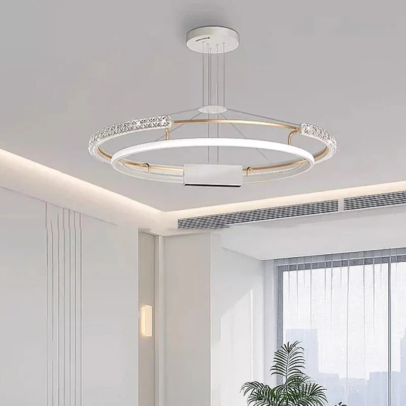 Lustre de Luxe Moderne à LED pour un Éclairage Intérieur Élégant