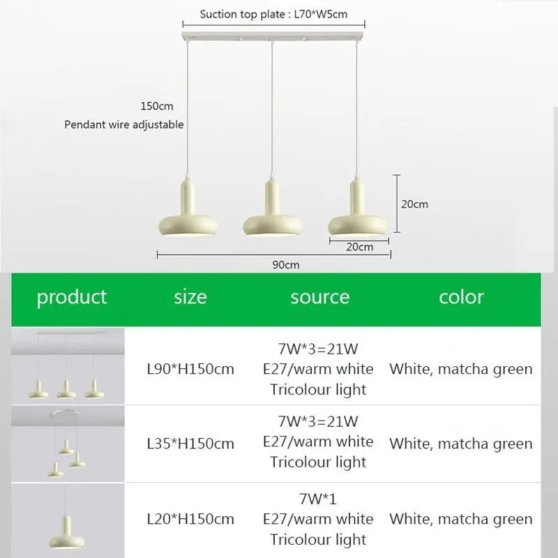Suspension LED Nordic Minimalist Design