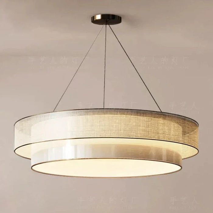 Lustre Céleste Chinois Zen en Tissu pour Ingénierie