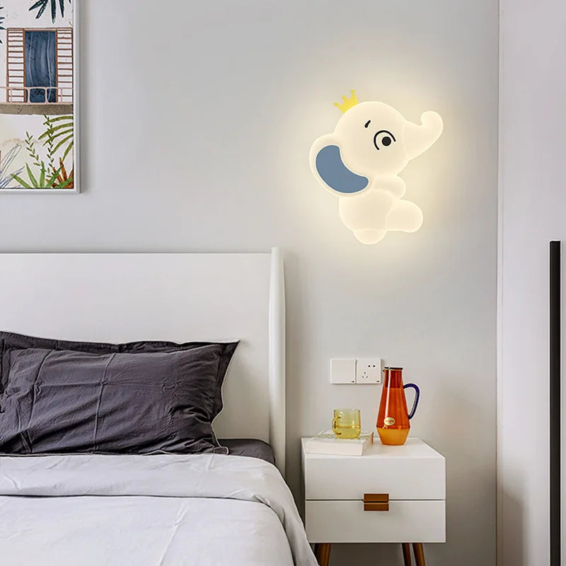 Appliques Murales LED Éléphant Mignon pour Enfants