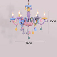 Lustre Crystal Candle LED suspensions