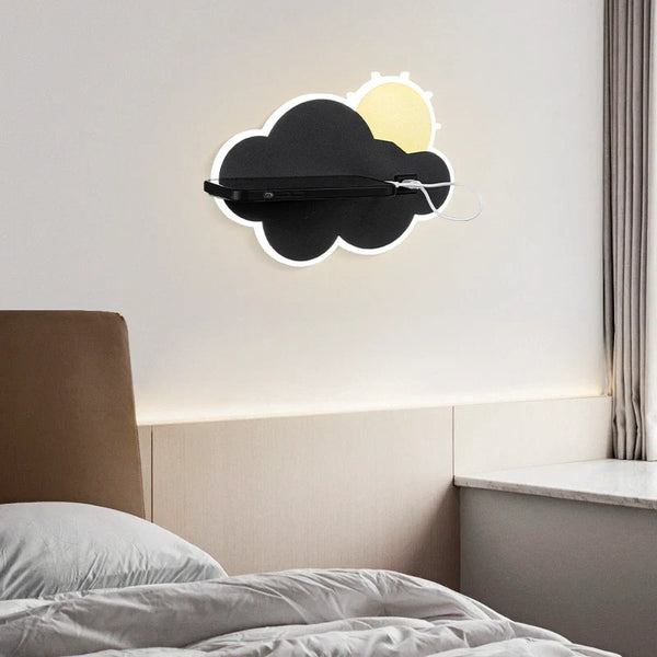 Applique murale LED Lune - Élégance moderne et minimaliste avec chargeur USB