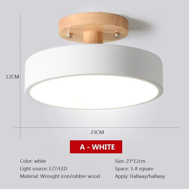 Plafonnier Bois Nordique LED Circulaire.