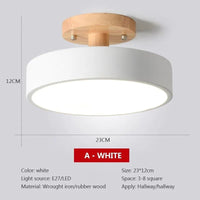 Plafonnier Bois Nordique LED Circulaire.