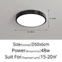 Plafonnier rond minimaliste LED pour éclairage intérieur