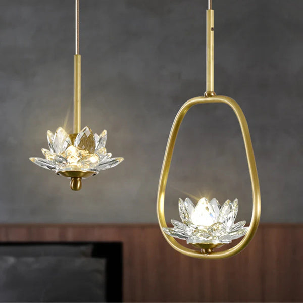 Suspension LED en cristal Zen Glam