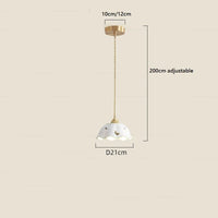 Suspension céramique fleur LED nordique moderne