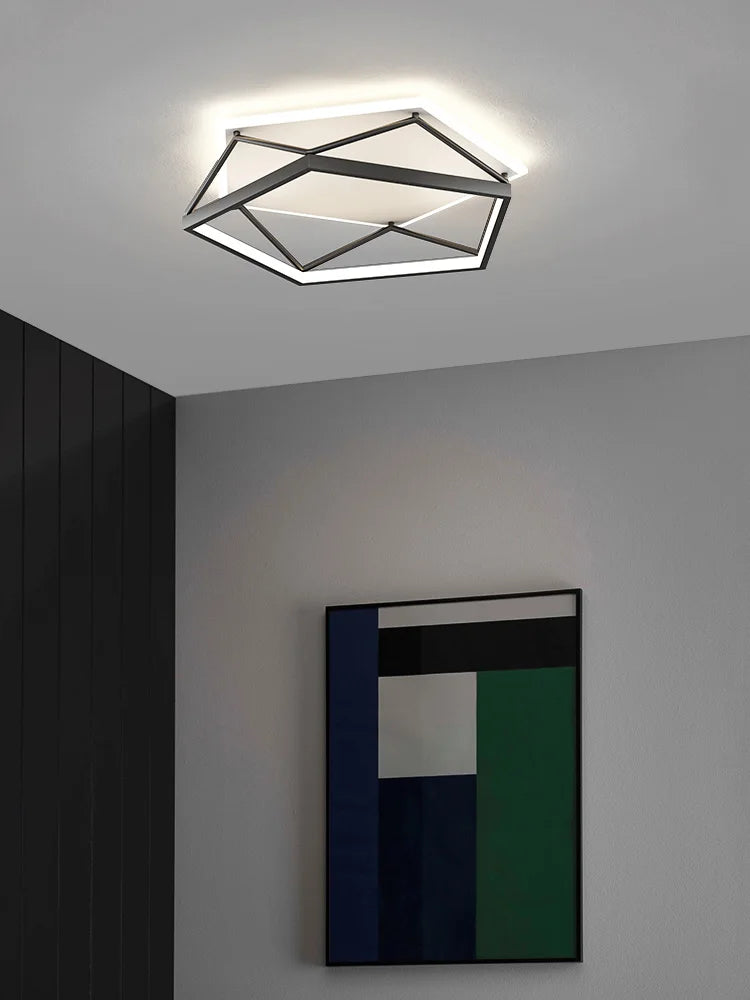 Plafonnier LED NordikGlow - Design géométrique minimaliste
