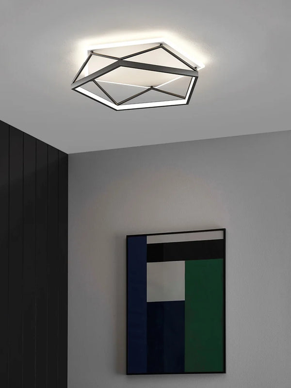 Plafonnier LED NordikGlow - Design géométrique minimaliste