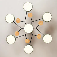 Lustre LED Nordique en Bois - Éclairage Intérieur Minimaliste