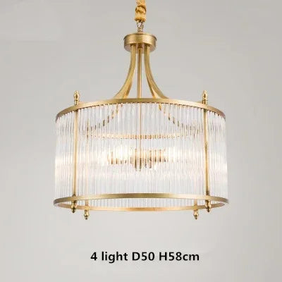 Lustre Moderne en Cuivre avec Tubes de Verre - 2 Modèles Exclusifs