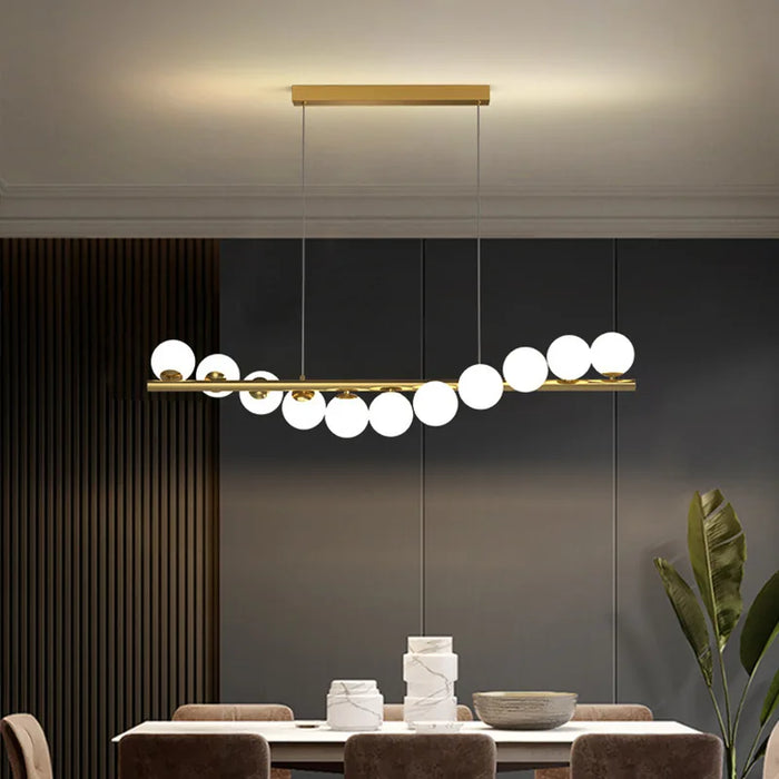 Lustre Créatif en Verre pour Bar et Restaurant avec Fil Réglable - Élégance Lumineuse