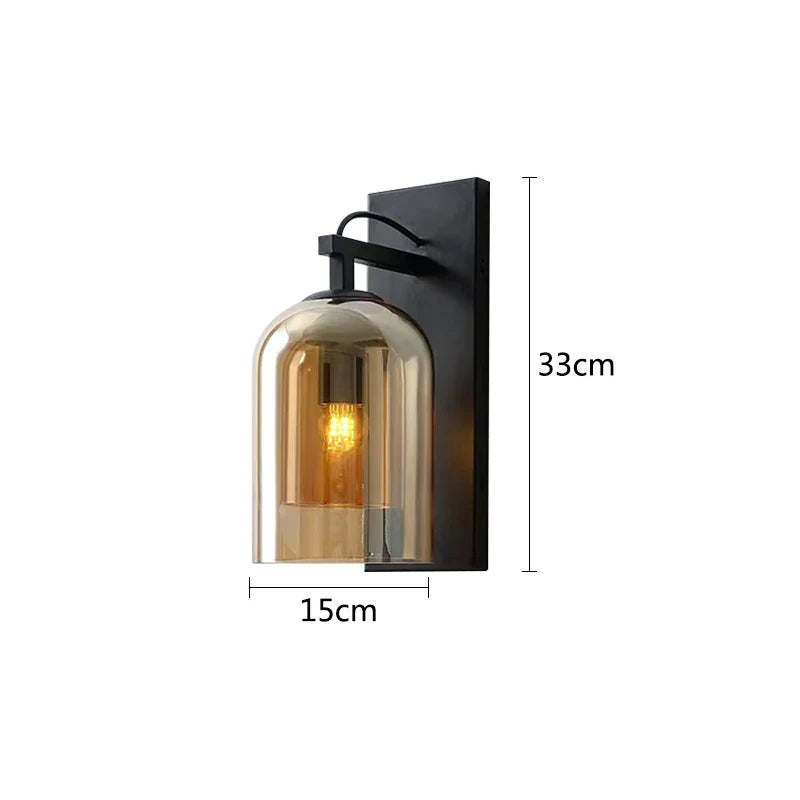 Applique murale loft en verre créatif pour un décor élégant