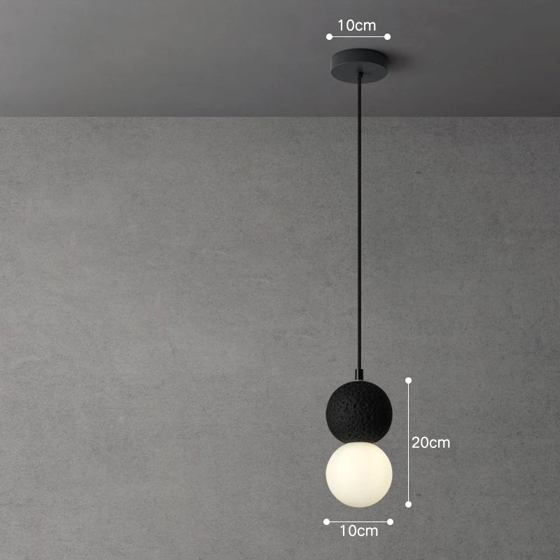 Suspension LED Ballsy Cement - Style Nordique Moderne