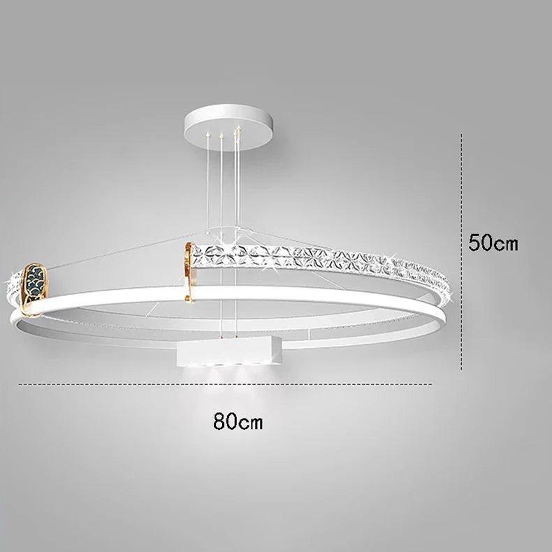 Lustre de Luxe Moderne à LED pour un Éclairage Intérieur Élégant