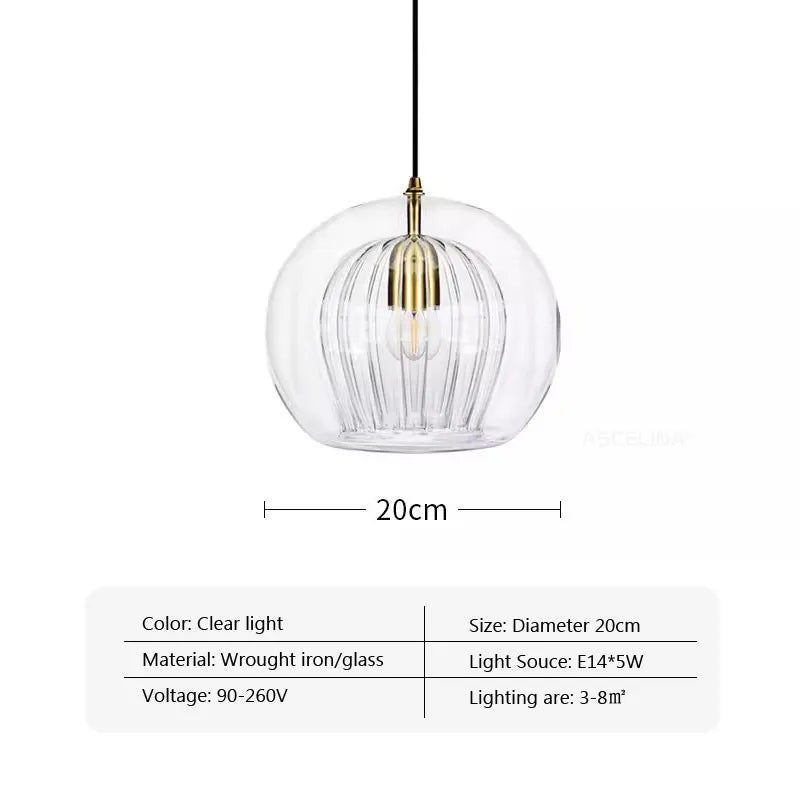 Suspension LED en verre au design nordique - Gris fumé influence scandinave