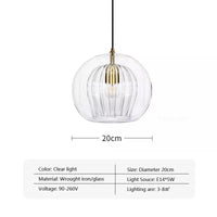 Suspension LED en verre au design nordique - Gris fumé influence scandinave