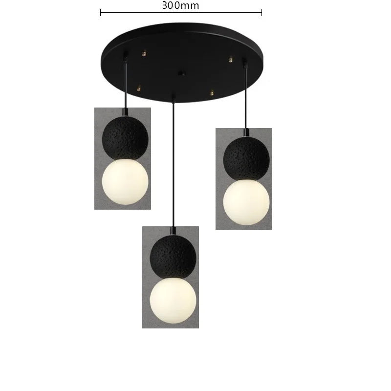 Suspension LED Ballsy Cement - Style Nordique Moderne