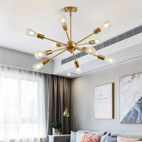 Lustre suspendu industriel en laiton noir brossé pour un design moderne et élégant