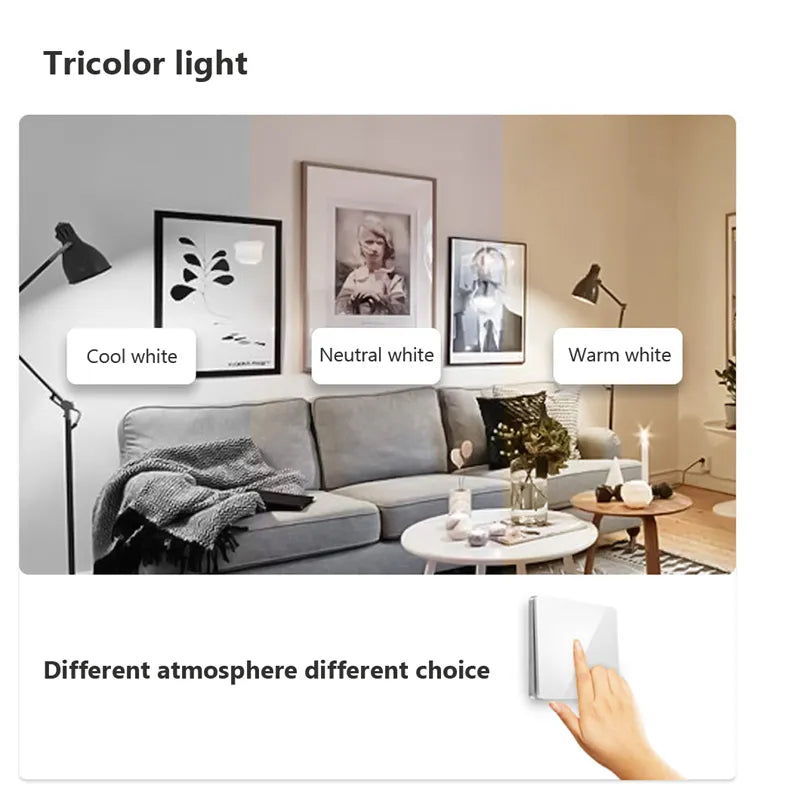 Applique Murale LED Nordique en Verre avec Interrupteur - Ventes Directes d'Usine