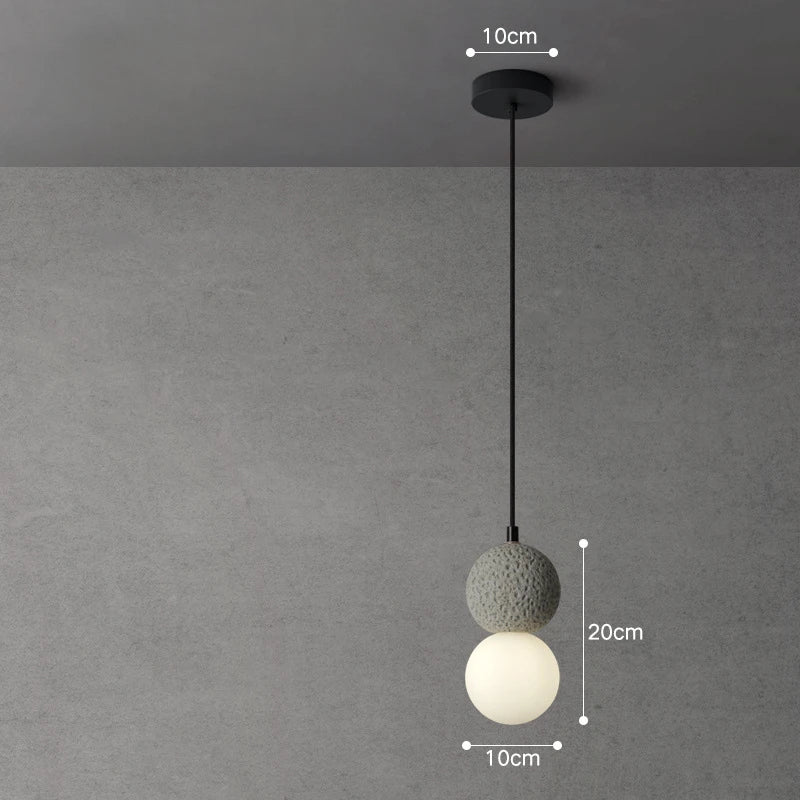 Suspension LED Ballsy Cement - Style Nordique Moderne