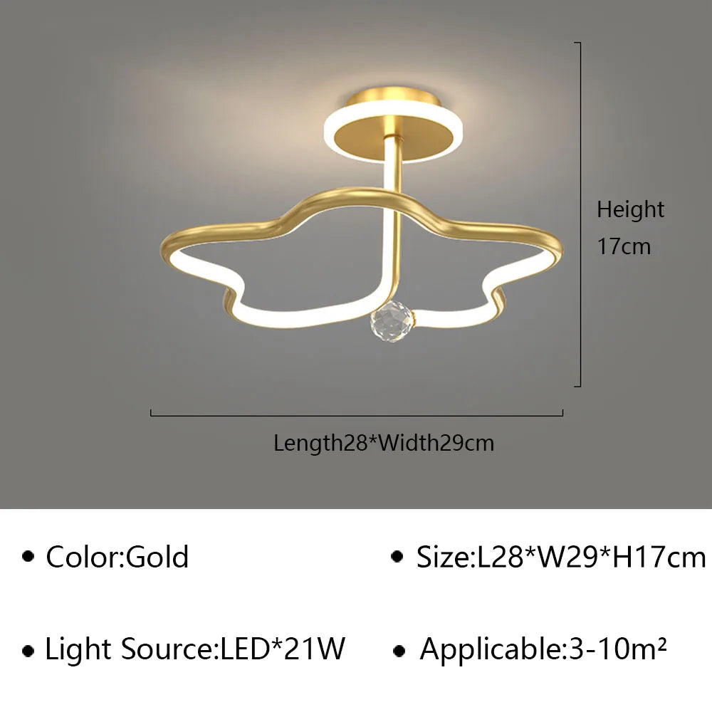 Plafonnier Rond Cristal LED