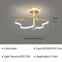 Plafonnier Rond Cristal LED
