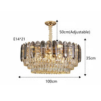 Plafonnier LED de Luxe en Cristal - Collection 2024