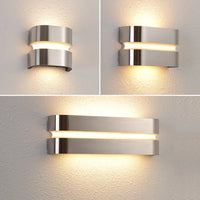 Applique murale LED moderne en acier inoxydable étanche pour extérieur - Luminix™