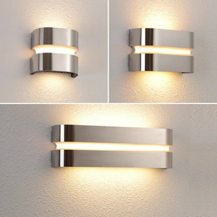 Applique murale LED moderne en acier inoxydable étanche pour extérieur - Luminix™