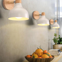 Applique murale nordique Macaron en bois - Lampe de chevet de chambre à coucher - Applique murale moderne