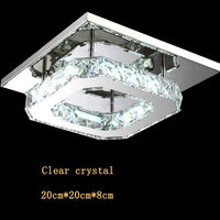 Plafonnier LED en cristal pour décoration intérieure moderne et élégante