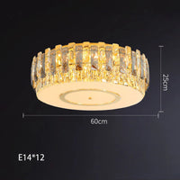 Lustre LED dimmable en verre cristal rond argent - Collection moderne