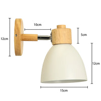 Applique murale LED nordique en bois - Élégance moderne
