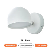 Applique murale LED Smart Touch, rotation à 350°, variateur et prise