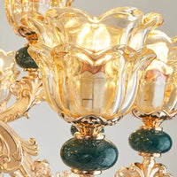 Lustre Européen LED en Céramique Cristal pour Villa Duplex