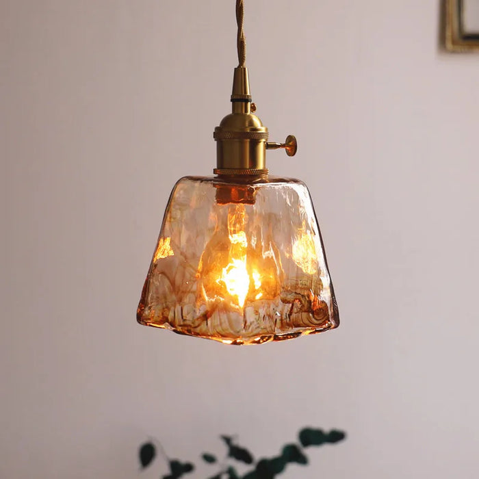 Suspension Design en Verre avec LED pour Décoration Intérieure