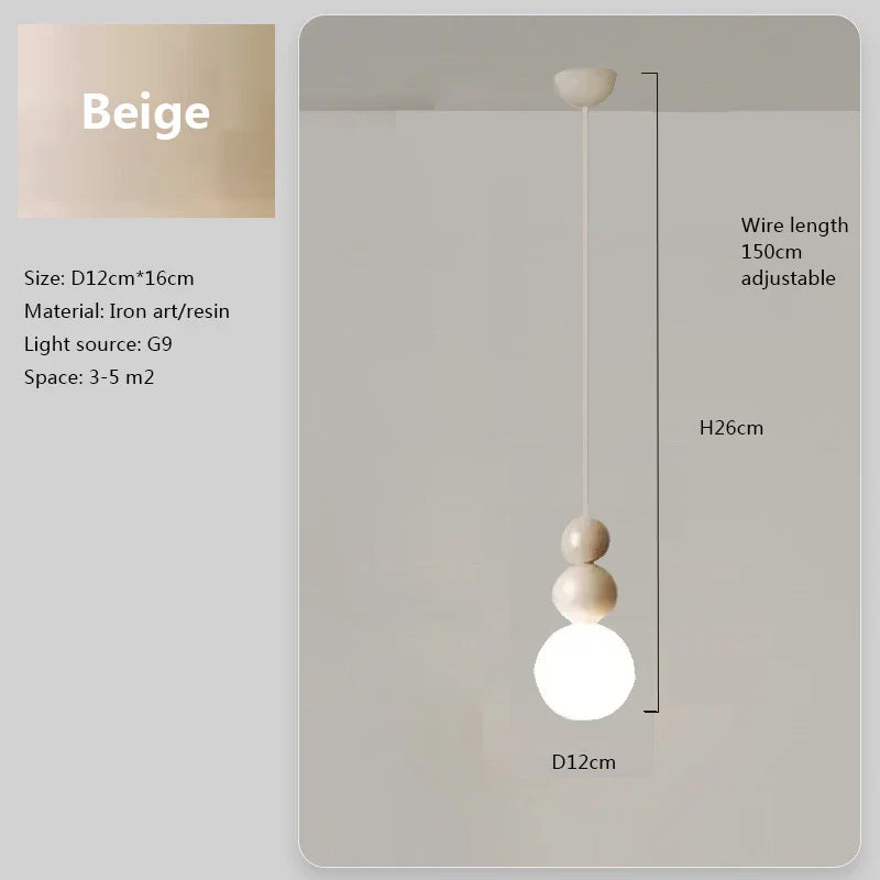Lustre Nordique LED: Suspension Boule Blanche Lait - Luminaire