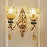 Lustre Européen LED en Céramique Cristal pour Villa Duplex