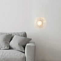 Applique Murale Nordique en Verre Transparent et Métal Doré pour Divers Espaces - Collection Scandinave